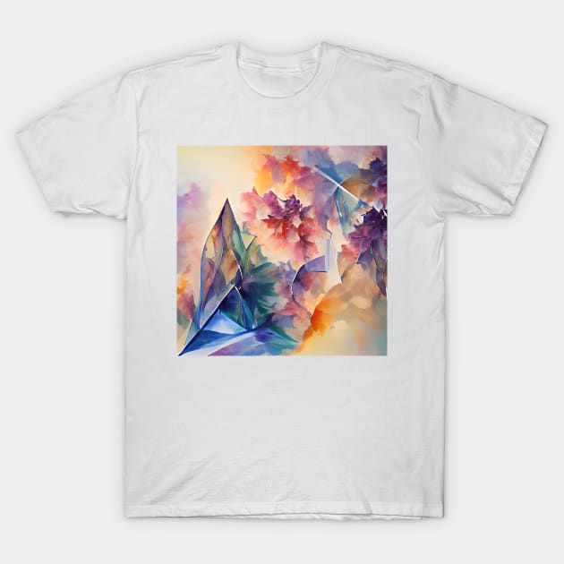 Abstract mountain vibrant colors oil T-Shirt by ErisArt